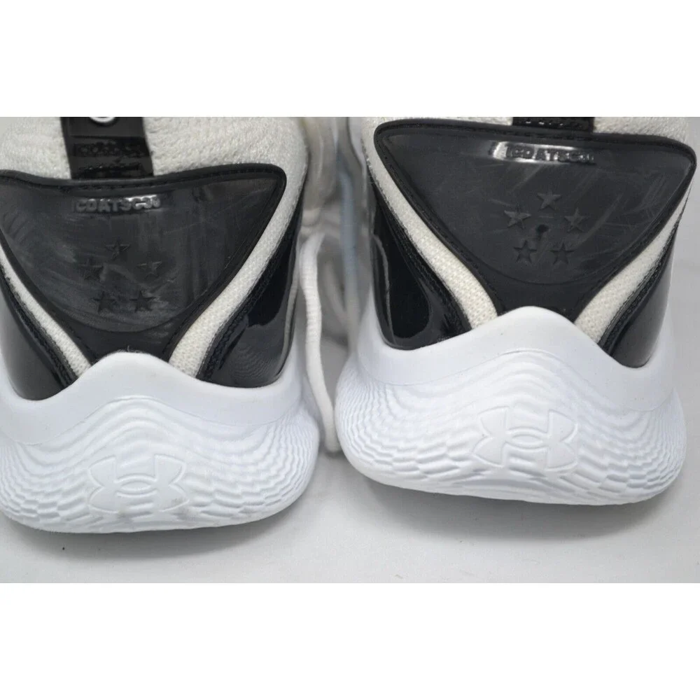 Under Armour Curry 8 FLOW White Patent 3024785-111 Sz M 10.5 W12 Basketball Shoe